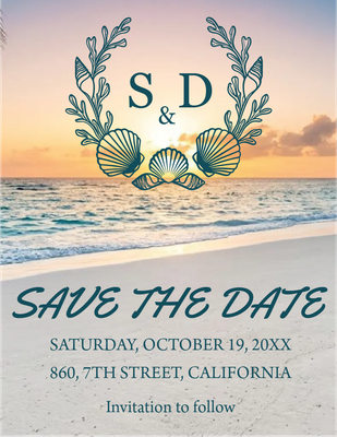 Custom Wedding Stationery Multiple Sizes S & D