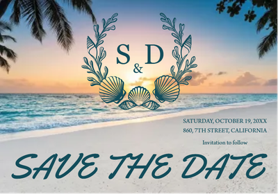 Custom Wedding Stationery Multiple Sizes S & D
