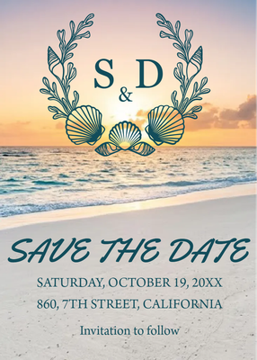 Custom Wedding Stationery Multiple Sizes S & D