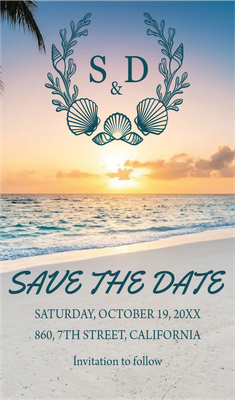 Custom Wedding Stationery Multiple Sizes S & D