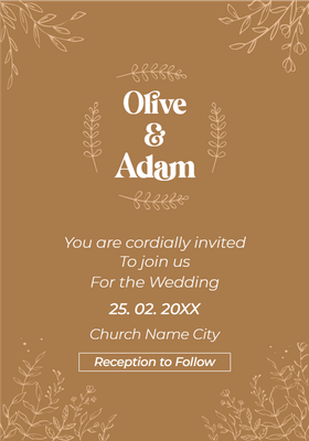 Custom Wedding Stationery Multiple Sizes Rustic Wedding Invitation