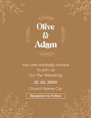 Custom Wedding Stationery Multiple Sizes Rustic Wedding Invitation