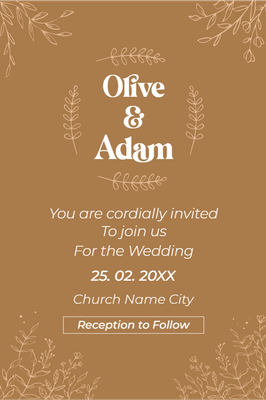Custom Wedding Stationery Multiple Sizes Rustic Wedding Invitation