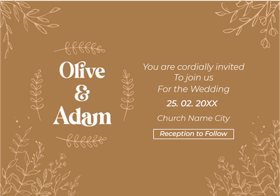 Custom Wedding Stationery Multiple Sizes Rustic Wedding Invitation