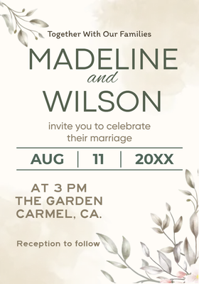 Custom Wedding Stationery Multiple Sizes Together With