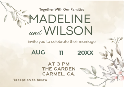Custom Wedding Stationery Multiple Sizes Together With