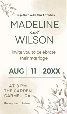 Custom Wedding Stationery Multiple Sizes Together With