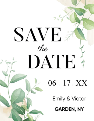 Custom Wedding Stationery Multiple Sizes Save The Date