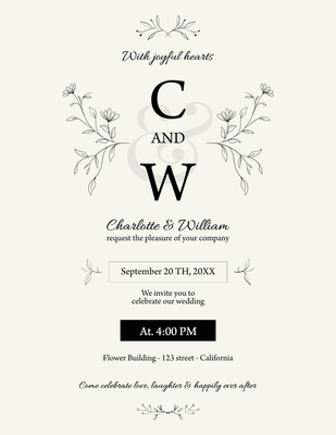 Custom Wedding Stationery Multiple Sizes With Joyful Hearts