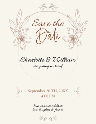 Custom Wedding Stationery Multiple Sizes Charlotte and William