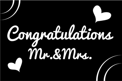 Custom Outdoor Yard Signs Multiple Sizes Wedding Congratulations
