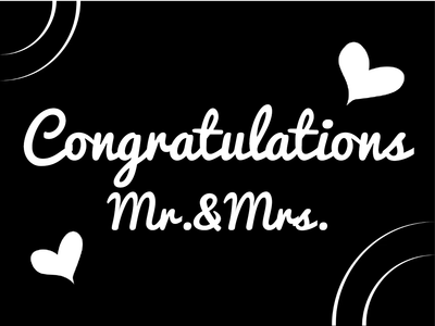 Custom Outdoor Yard Signs Multiple Sizes Wedding Congratulations