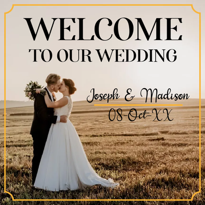 Custom Outdoor Yard Signs Multiple Sizes Welcome Our Wedding