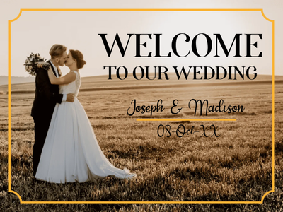 Custom Outdoor Yard Signs Multiple Sizes Welcome Our Wedding