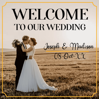 Custom Outdoor Yard Signs Multiple Sizes Welcome Our Wedding