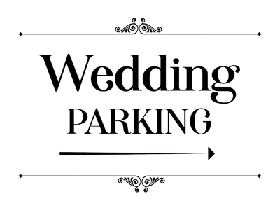 Custom Outdoor Yard Signs Multiple Sizes Wedding Parking