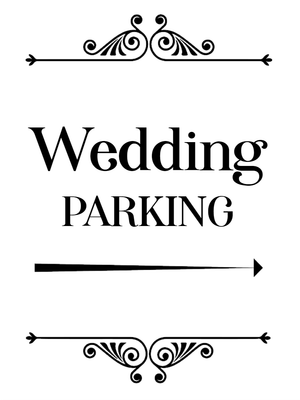 Custom Outdoor Yard Signs Multiple Sizes Wedding Parking