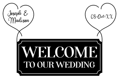 Custom Outdoor Yard Signs Multiple Sizes Welcome Wedding Sign