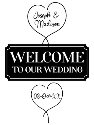 Custom Outdoor Yard Signs Multiple Sizes Welcome Wedding Sign