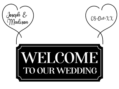 Custom Outdoor Yard Signs Multiple Sizes Welcome Wedding Sign
