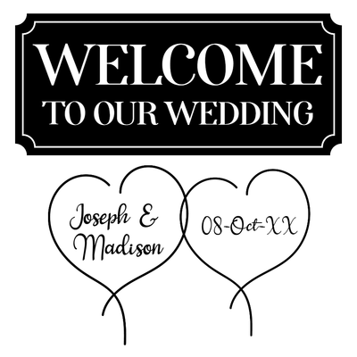 Custom Outdoor Yard Signs Multiple Sizes Welcome Wedding Sign