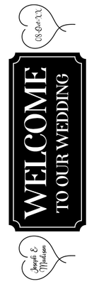 Custom Outdoor Yard Signs Multiple Sizes Welcome Wedding Sign