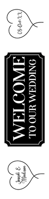 Custom Outdoor Yard Signs Multiple Sizes Welcome Wedding Sign