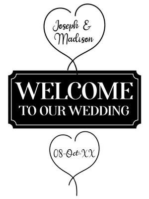 Custom Outdoor Yard Signs Multiple Sizes Welcome Wedding Sign