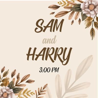 Custom Outdoor Yard Signs Multiple Sizes Floral Wedding Title