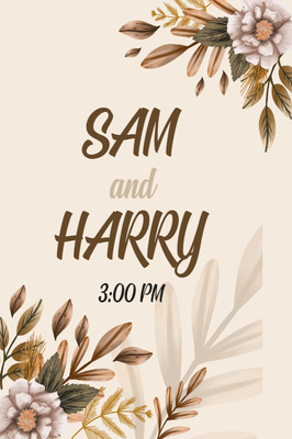 Custom Outdoor Yard Signs Multiple Sizes Floral Wedding Title