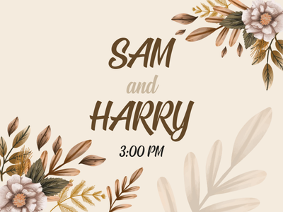 Custom Outdoor Yard Signs Multiple Sizes Floral Wedding Title