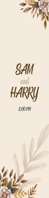 Custom Outdoor Yard Signs Multiple Sizes Floral Wedding Title