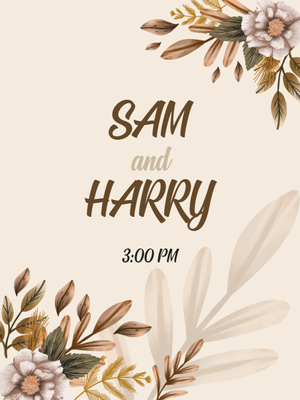 Custom Outdoor Yard Signs Multiple Sizes Floral Wedding Title