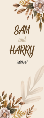 Custom Outdoor Yard Signs Multiple Sizes Floral Wedding Title
