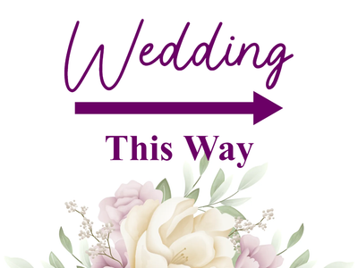 Custom Outdoor Yard Signs Multiple Sizes Wedding Way Sign