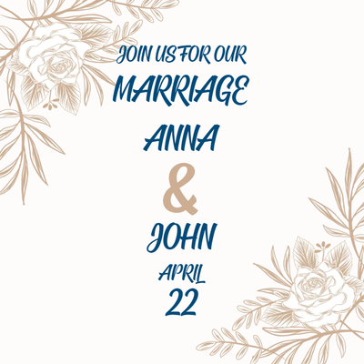 Custom Outdoor Yard Signs Multiple Sizes Join Us For Our Marriage