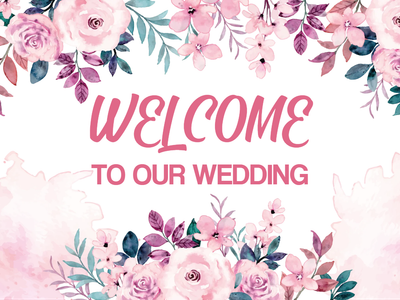 Custom Outdoor Yard Signs Multiple Sizes Welcome Wedding