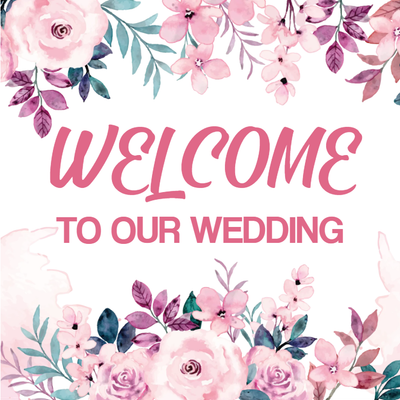 Custom Outdoor Yard Signs Multiple Sizes Welcome Wedding