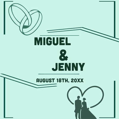 Custom Outdoor Yard Signs Multiple Sizes Miguel & Jenny