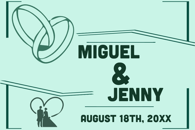 Custom Outdoor Yard Signs Multiple Sizes Miguel & Jenny