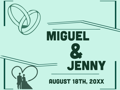 Custom Outdoor Yard Signs Multiple Sizes Miguel & Jenny