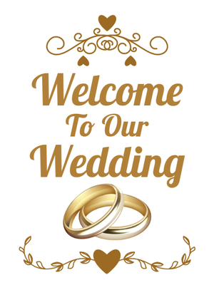 Custom Outdoor Yard Signs Multiple Sizes Welcome To Our Wedding
