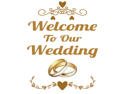 Custom Outdoor Yard Signs Multiple Sizes Welcome To Our Wedding