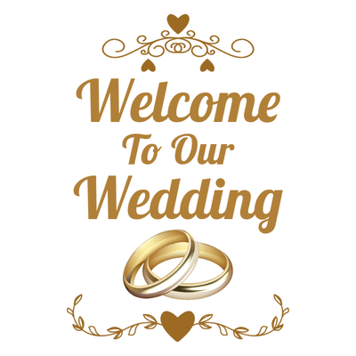 Custom Outdoor Yard Signs Multiple Sizes Welcome To Our Wedding