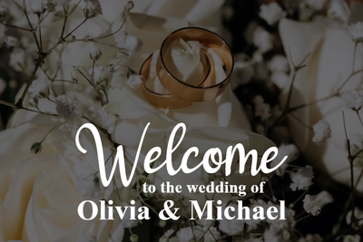 Custom Outdoor Yard Signs Multiple Sizes Welcome To The Wedding
