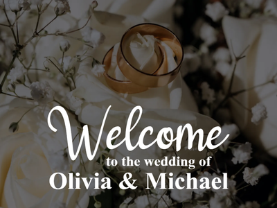 Custom Outdoor Yard Signs Multiple Sizes Welcome To The Wedding