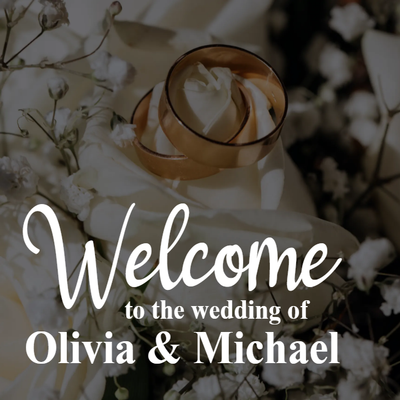 Custom Outdoor Yard Signs Multiple Sizes Welcome To The Wedding
