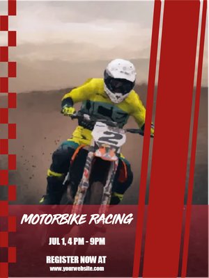 Custom Outdoor Yard Signs Multiple Sizes Motorbike Racing