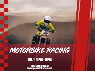 Custom Outdoor Yard Signs Multiple Sizes Motorbike Racing