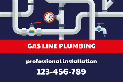 Custom Outdoor Yard Signs Multiple Sizes Gas Line Plumbing Professional Installation